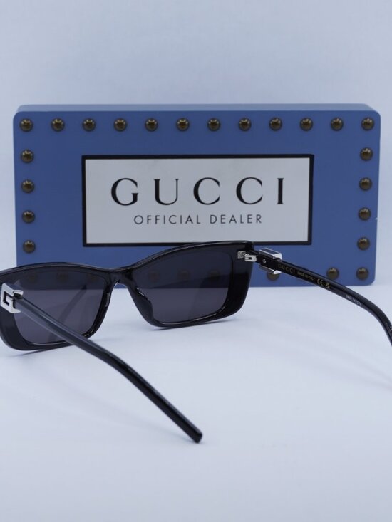 Gucci GG1681S 001 Cat Eye Sunglasses - Black/Grey main image 4
